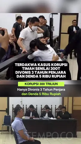 KASIH KOMENTAR KALIAN GUYS😁 _______ Pada tanggal 29 Agustus 2024, Pengadilan Negeri Pangkalpinang memutuskan bahwa Toni Tamsil bersalah dalam kasus obstruction of justice (OOJ). Toni dijatuhi hukuman 3 tahun penjara, ditambah denda yang sangat kecil, yakni hanya Rp 5 ribu. follow @indotoday.id cr: detik.com #korupsi #jaksaagung #keadilan #hakim #viral #indotoday 