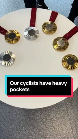 Our cyclists have some heavy silverware in their pockets… #ParalympicsGB #paralympics #paris2024 #paracycling #cycling