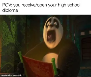 Real #highschooldiploma #kungfupanda 