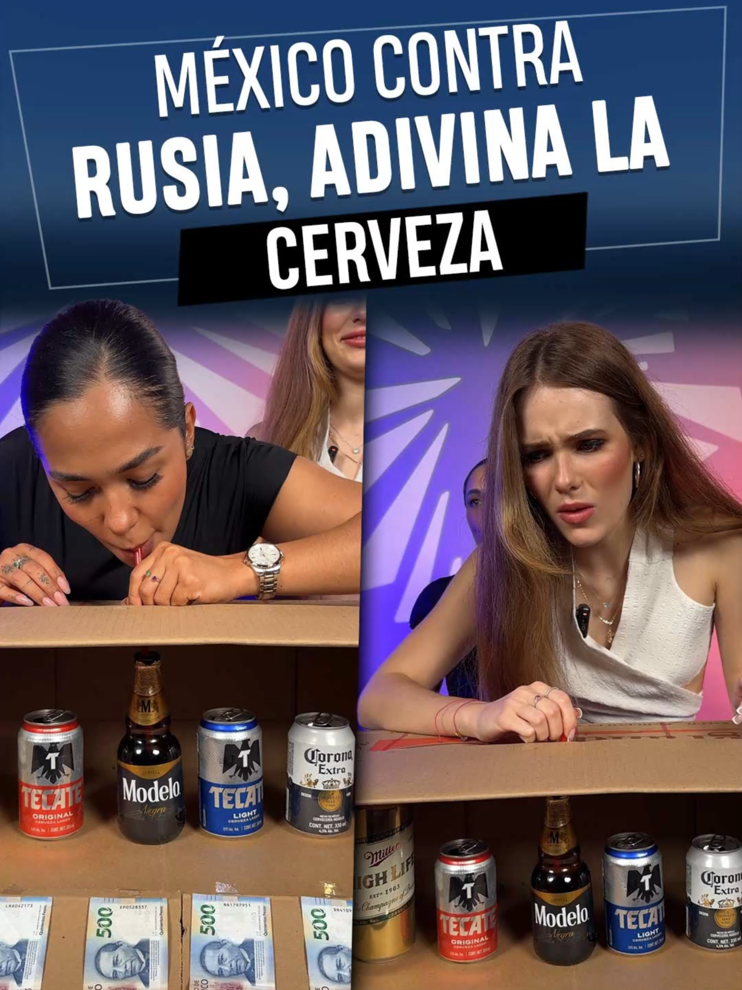 México contra Rusia, adivina la cerveza 🤔 @paocastillooficial & @vitalinananana