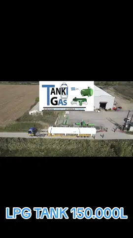 Special construction of overground LPG tank 150.000L. 🇬🇷 #tank #tankgas #tanker #autogas #lpgtank #lpgstation #airreceiver #tankigas #greece #gasstation 