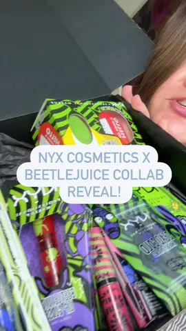 Unboxing the @NYX Professional Makeup  @Beetlejuice collection 🪲🪲🪲🪲#breakingbeautypodcast #BeautyTok #nyxcosmetics #beetlejuice #warnerbrothers #fyp @Warner Bros Pictures #movies #filmtok #makeup #ButterGirl  