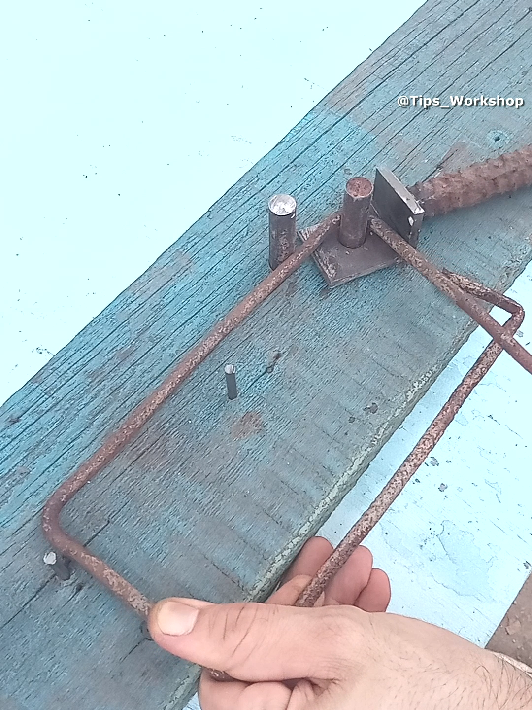 Amazing construction skills! Ingenious DIY reinforcement bending device #DIY #howto #tips #tricks #construction #ideas #reinforcement