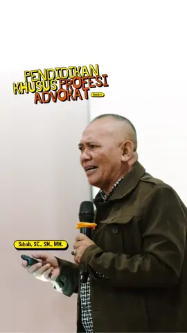 Pak Sibali kalau membawakan materi Hukum Acara PHI pasti selalu on fire🔥 Speaker: Sibali, SE., SH., MH. - Hakim Ad Hoc Pengadilan Hubungan Industrial Makassar - Humas Pengadilan Negeri Makassar - Dewan Pakar Lembaga Kerjasama Tripartit Disnaker Makassar Pendidikan Khusus Profesi Advokat (Batch 4) In collaboration with Fak. Hukum UMPAR Supported by DPC PERADI Makassar & YLC PERADI Makassar #KiniLegal #PendidikanAdvokat
