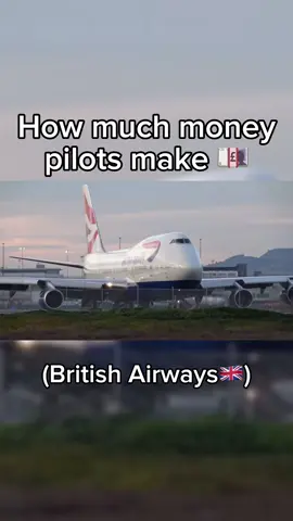 How much money pilots make💷.                                         #aviation#pilot#jetplane#avgeek#britishairways
