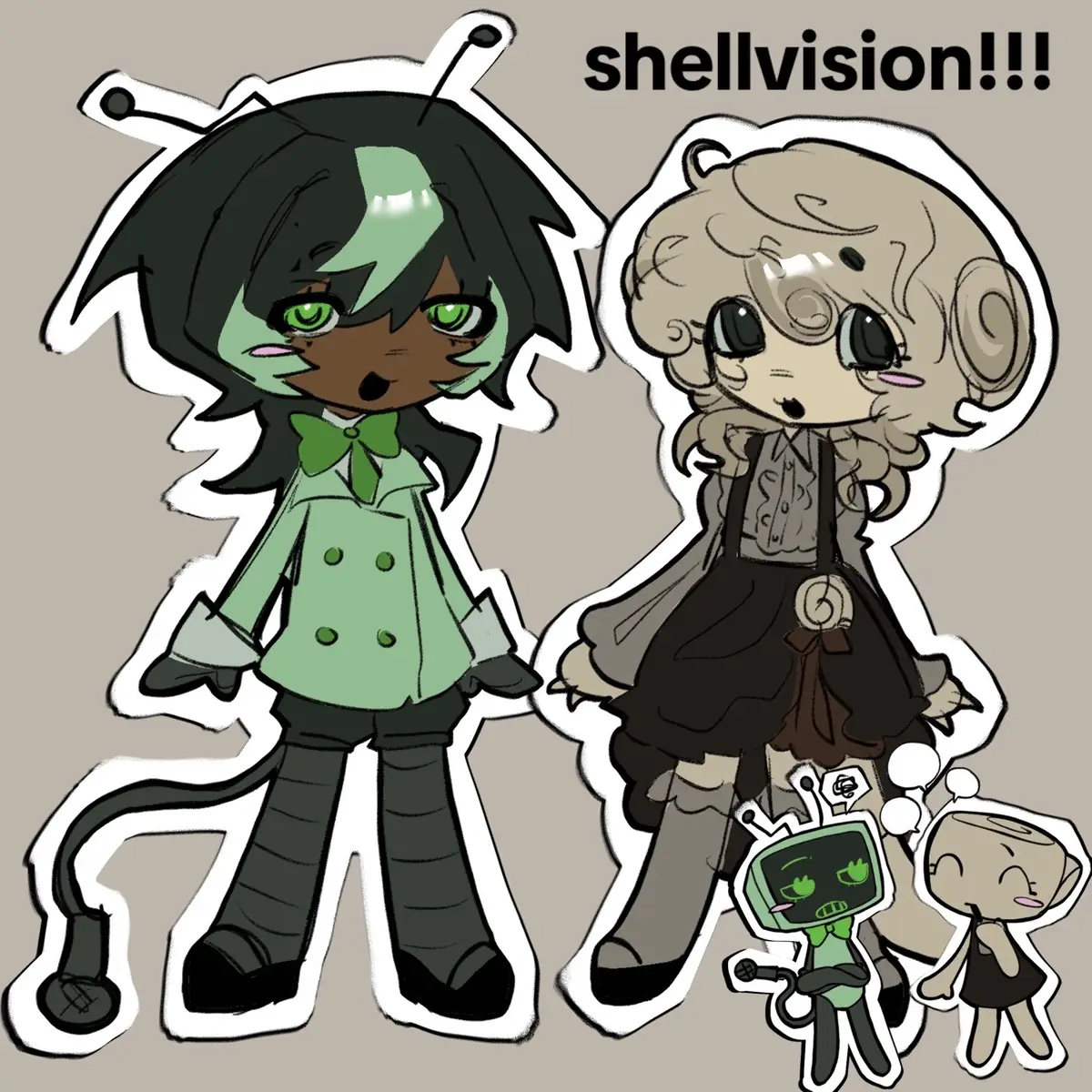 they make me ill #dandysworld#shellvision#dandysworldvee#dandysworldshelly#ship#yuri#art#fypp