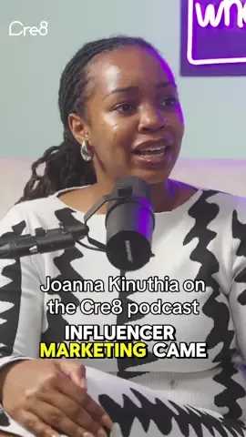 Do you see a shift in influencer marketing in Kenya? Ads were very aspirational then influencer marketing came in to fill that gap for consumers. Now, we’re starting to see more ad-like influencer content.  This, among other topics, is what @Joanna Kinuthia talked about on her episode of The Cre8 Podcast. Watch it here https://youtu.be/5qk0pPQ2aGE #WhereCreativesConnect #KenyanPodcast #kenyancreatives #podcast #KenyanContentCreator #KenyanInfluencer #JoannaKinuthia #PodcastClips #Podcast #KenyanPodcast #PodcastKenya