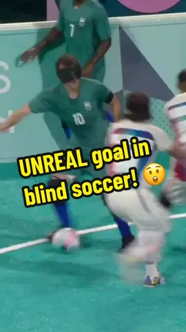You HAVE to watch this goal from Brazil in blind soccer. 🤯🇧🇷 #parisparalympics #paralympics #brazil #Soccer #football #blind 