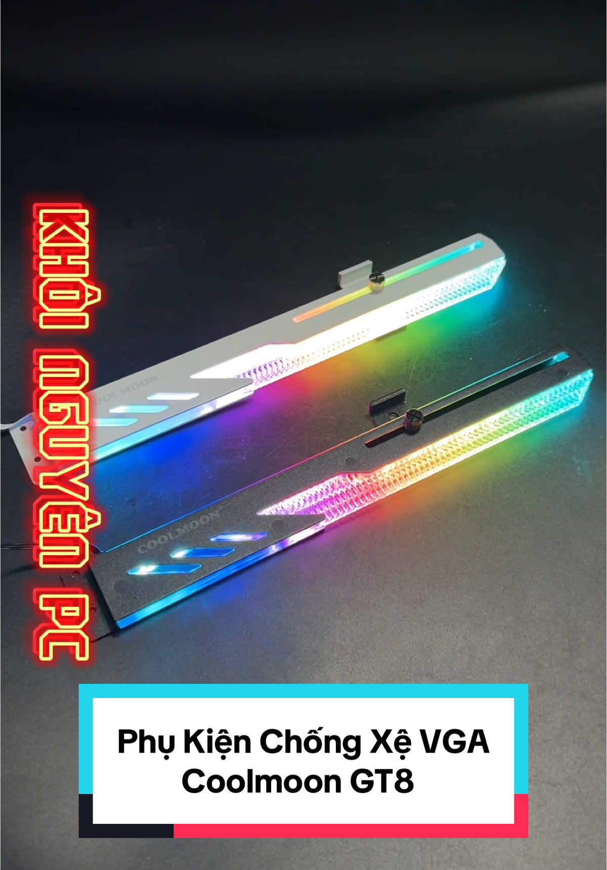 Phụ kiện đỡ chống xệ VGA chính hãng Coolmoon GT8 Led ARGB. #xuhuong #thinhhanh #DIY #decor #coolmoon #gt8 #dochongxevga 