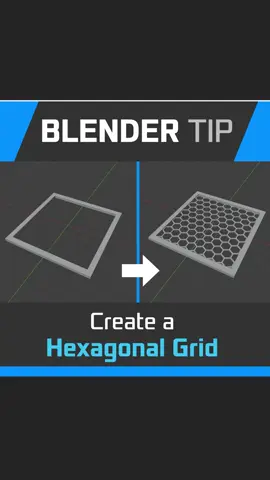 Create a Hexagonal Grid in Blender with just a few clicks 👌  #blender3d #b3d #3dmodeling #blender#3dartist