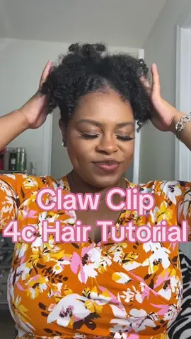 4c Natural Hairstyle 💖 Claw Clip Tutorial  #4chair #4chairstyles #4chairclub #redbykiss @redbykiss #clawclip #clawcliphairstyles 