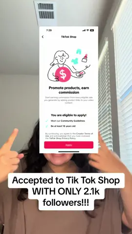 WE DID IT!!! I just got accepted into Tik Tok Shop 🥹😭💃🏻 Thank you for ALL YOUR SUPPORT—this is a dream. I will be posting more info about my thoughts about the process soon! #TikTokShop #contentcreator #approved #fyp 