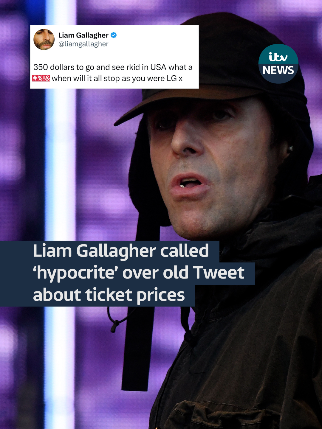 Liam Gallagher has been labelled a “hypocrite” after a tweet he wrote seven years ago criticising the price of his brother’s gig tickets resurfaced. #itvnews #oasis #liamgallagher #noelgallagher