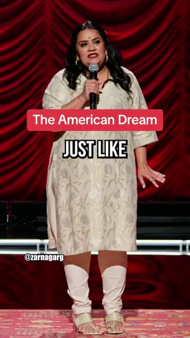 So is the frolicking or the fried chicken the American Dream? Don’t forget to tune in to my podcast, The Zarna Garg Family Show, streaming on YouTube, Apple, and Spotify!