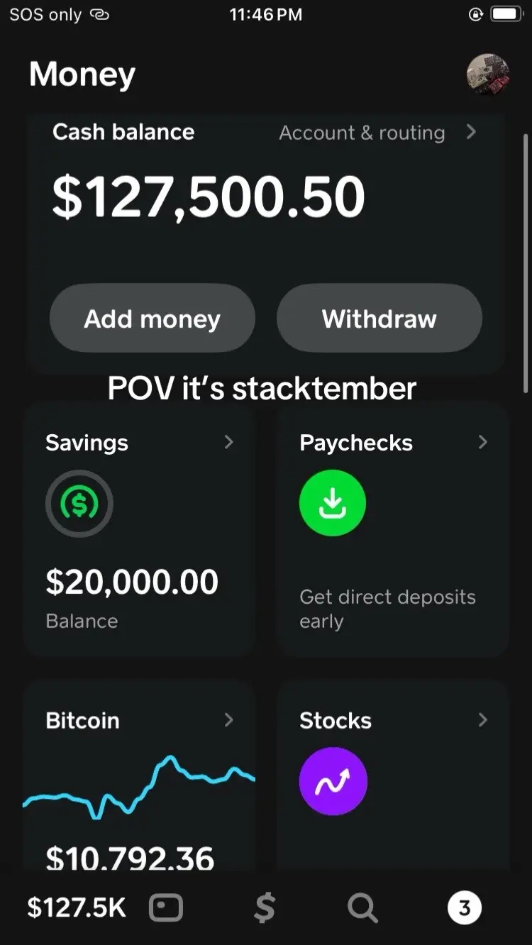 #stacktember #moneytok #emoney 