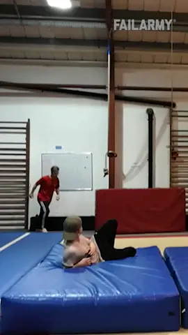 missed it by 🤏 that much 😅 #gymnastics #flip #fail #shorts