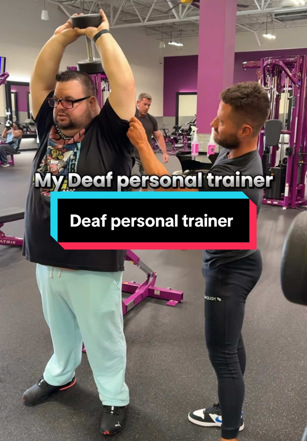 I’m excited to share that my personal trainer, Rob, is Deaf! I’m incredibly grateful for his guidance and support throughout my weight loss journey. Stay tuned for more updates and videos as I continue on this path! #Fitness #weight #coach