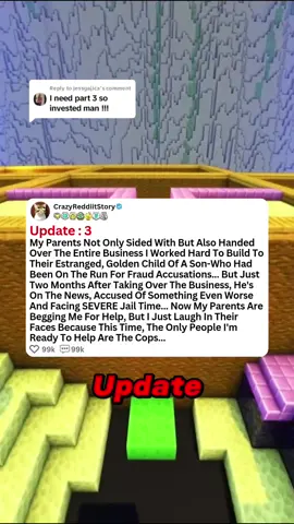 Replying to @jessgajica My Parents Not Only Sided With But Also Handed Over The Entire Business I Worked Hard To Build To Their Estranged, Golden Child Of A Son-Who Had Been On The Run For Fraud Accusations... But Just Two Months After Taking Over The Business, He's On The News, Accused Of Something Even Worse And Facing SEVERE Jail Time... Now My Parents Are Begging Me For Help, But I Just Laugh In Their Faces Because This Time, The Only People I'm Ready To Help Are The Cops... Update: 3 #reddit #redditstorytime #redditstories  #redditreadings #reddit_tiktok #askreddit 