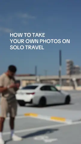 Having a second person is always better but when alone.  1. Find a secure stable surface to place the camera 2.Connect via bluetooth.  3.Place your thumb over the shutter button then tap away.  Try not to make it too obvious by looking at your phone..  #traveltiktok #travel #solotravel #solotraveler #photography #contentcreator #dubai #lifestyleblogger #portraitphotography 