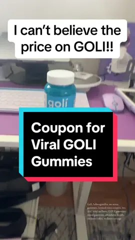 Snag Goli’s viral Ashwagandha gummies for just $10 a bottle! Don’t miss out on this limited-time deal! 🤑 #GoliGummies #Ashwagandha #WellnessDeal #LimitedOffer #CouponSavings #NaturalHealth #TikTokShop  #resultsmayvary 