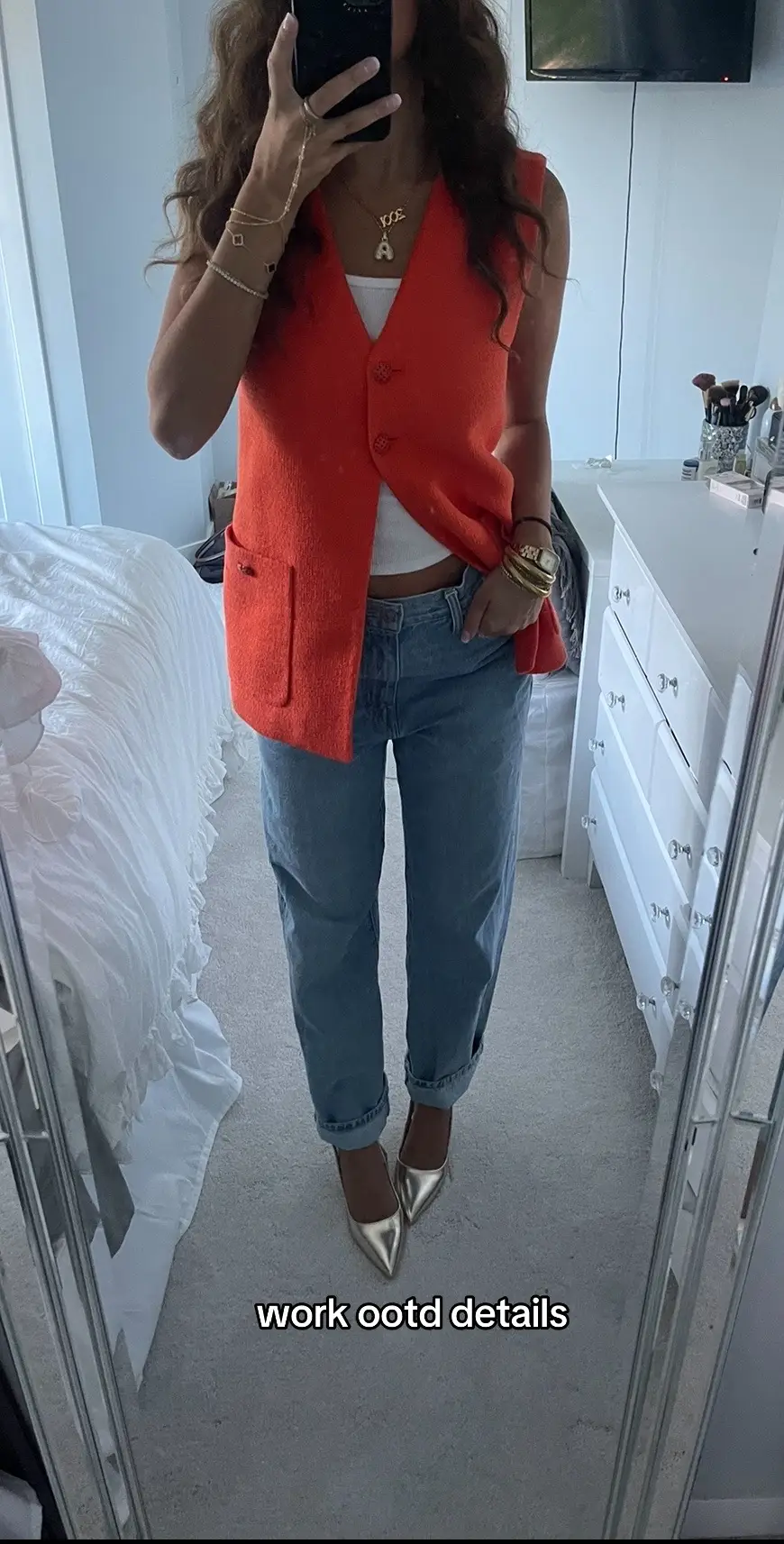 loved my outfit today and wanted to share where it was from 🧡  #fashiontok #outfitinspo #fitcheck #zara #levis #workootd 