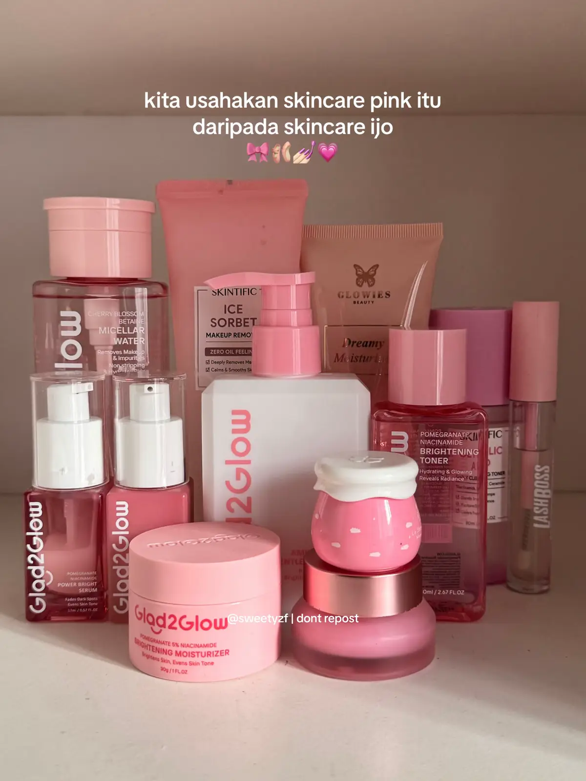 semangat buat menuju skincare pink🫶🏻 #skincare #skincareroutine #skincareproducts #moisturizer #moist #moisturizerviral #brightening #fyp 