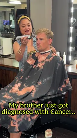 Soldier returns home and shaves his head to support brother battling cancer 🥹 part 1