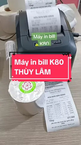 Máy in bill K80: Dùng in hóa đơn tính tiền, in chốt đơn Livestream khổ ngang 80mm. In xong tự động cắt giấy, có kết nối Ngăn kéo đựng tiền  #mayinbillk80 #mayinhoadon #mayinchotdonlivestream #shopthuylam #giayinbill #giayinhoadon #mayinnhiet 