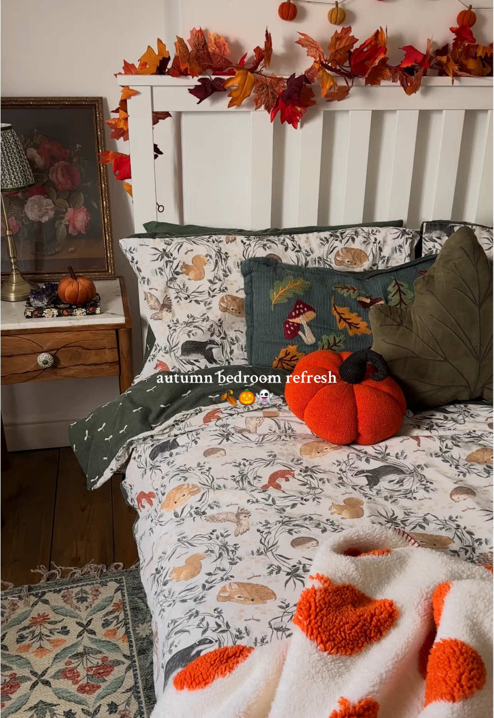 The pumpkin bedding is out! 🎃🍂 #autumnbedroom #falldecor #autumndecor @Home Bargains @Matalan Online @George At Asda @Homesense 