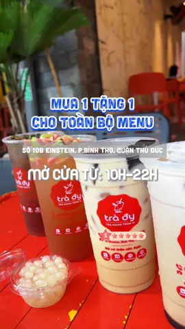 Trà sữa mua 1 tặng 1 toàn menu ê hề nè mọi người ơi❤️❤️ #maibodidau #bodidauchoi #LearnOnTikTok #viral #saigon #longervideo #reviewanngon #ancungtiktok #foodies #foodreview #trasua #trasuatranchau #thuduc 