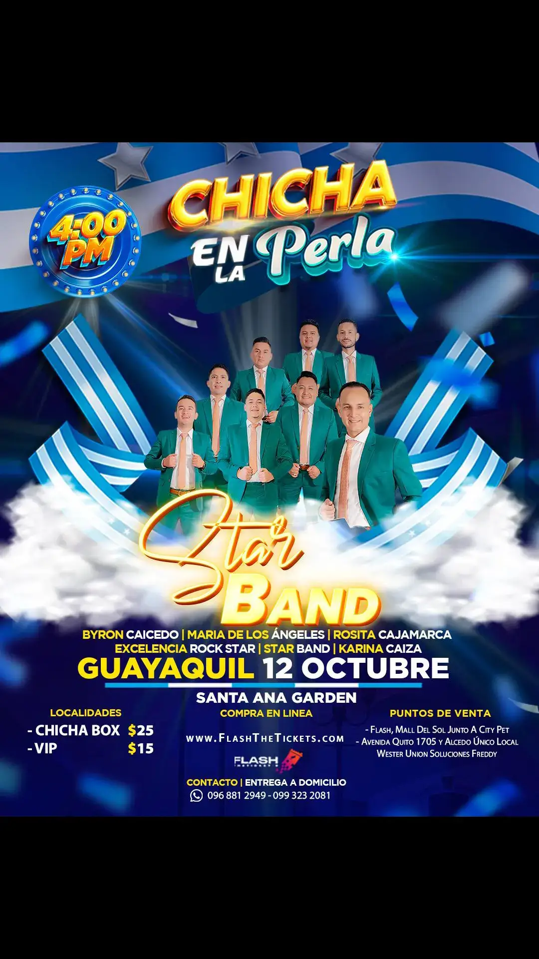 Chicha en la Perla presenta a la única e inigualable orquesta @starbandoficial que nos acompañará con todos sus éxitos.  #starbandecuador #rubendario #rosarina #fuipocoparati #musicanacional🇪🇨 #chicheros_de_corazón👑😎🎶🎶 #musicanacional🇪🇨 #guayaquil #chichaecuatoriana🇪🇨🎶 #musicaecuatoriana #rosaroja🌹 #puertosantaana 