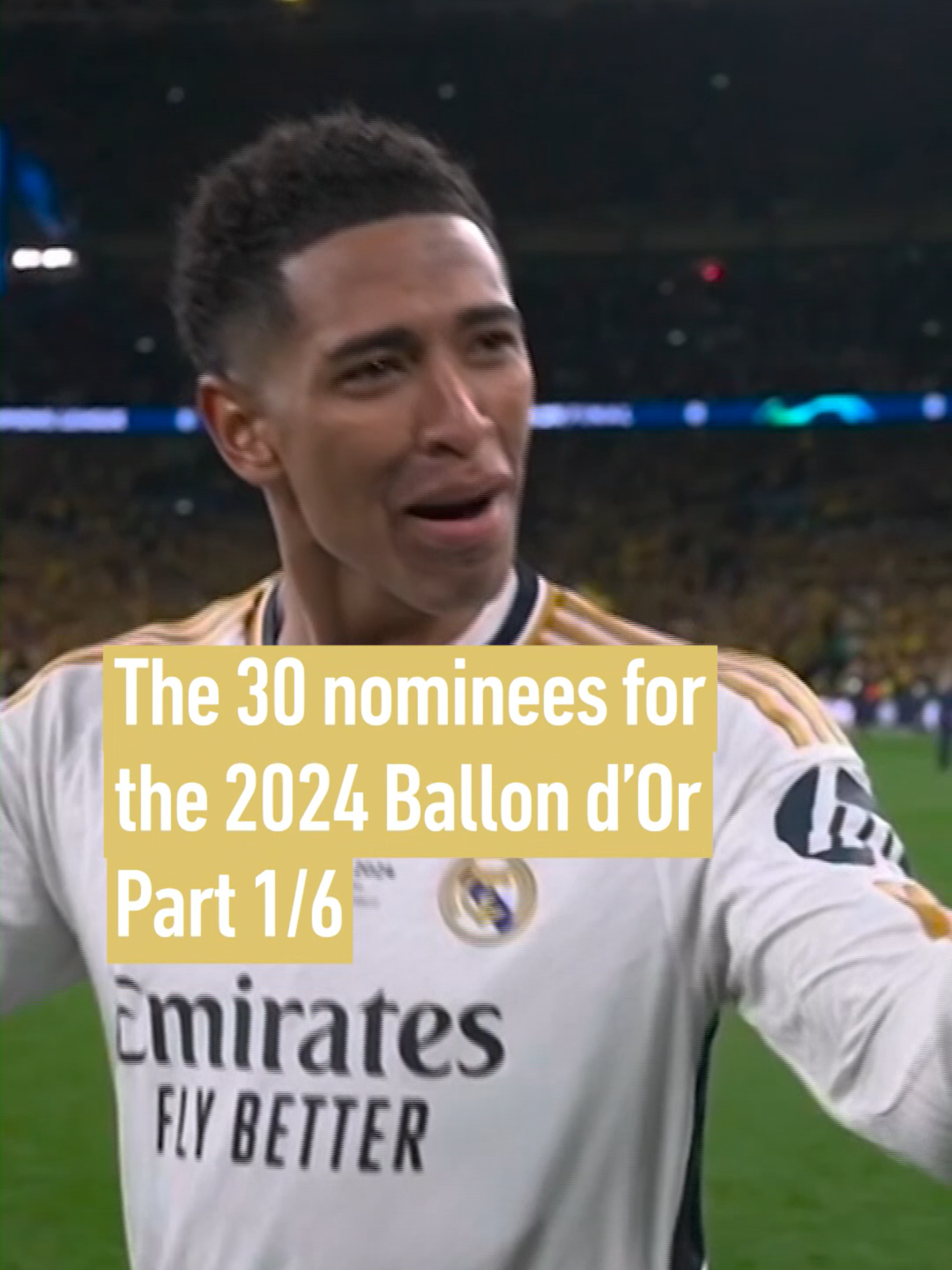 1️⃣/6️⃣ Here is the first part of the 2024 Ballon d'Or nominees...   Jude Bellingham Ruben Dias  Phil Foden  Federico Valverde  Emiliano Martinez   #ballondor