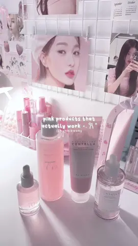pink products that actually work !! 💓 #wonyoungism #koreanskincare #kbeauty #anua #skin1004 #skincare #pink #foryoupage 