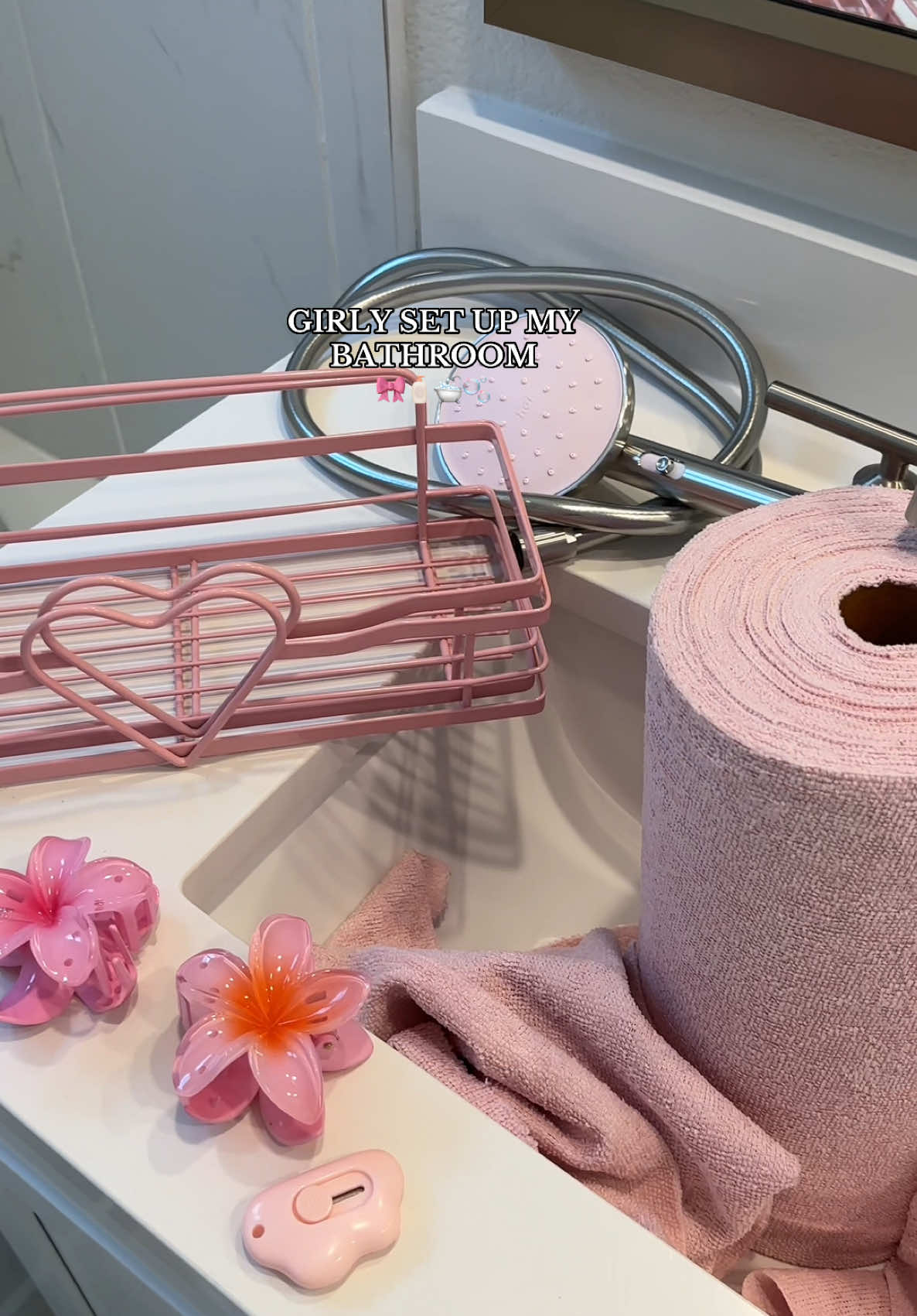 a recap of everything I’ve done so far 🎀🫧 #bathroommakeover #bathroomdecor #bathroomorganization #girlydecor #girlygirl #girlytok #homedecor #coquette @Amazon 