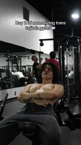 So euphoric (and terrifying)   This is a shirtless gym 🫡 #trans #ftm #lgbt #lgbtq 