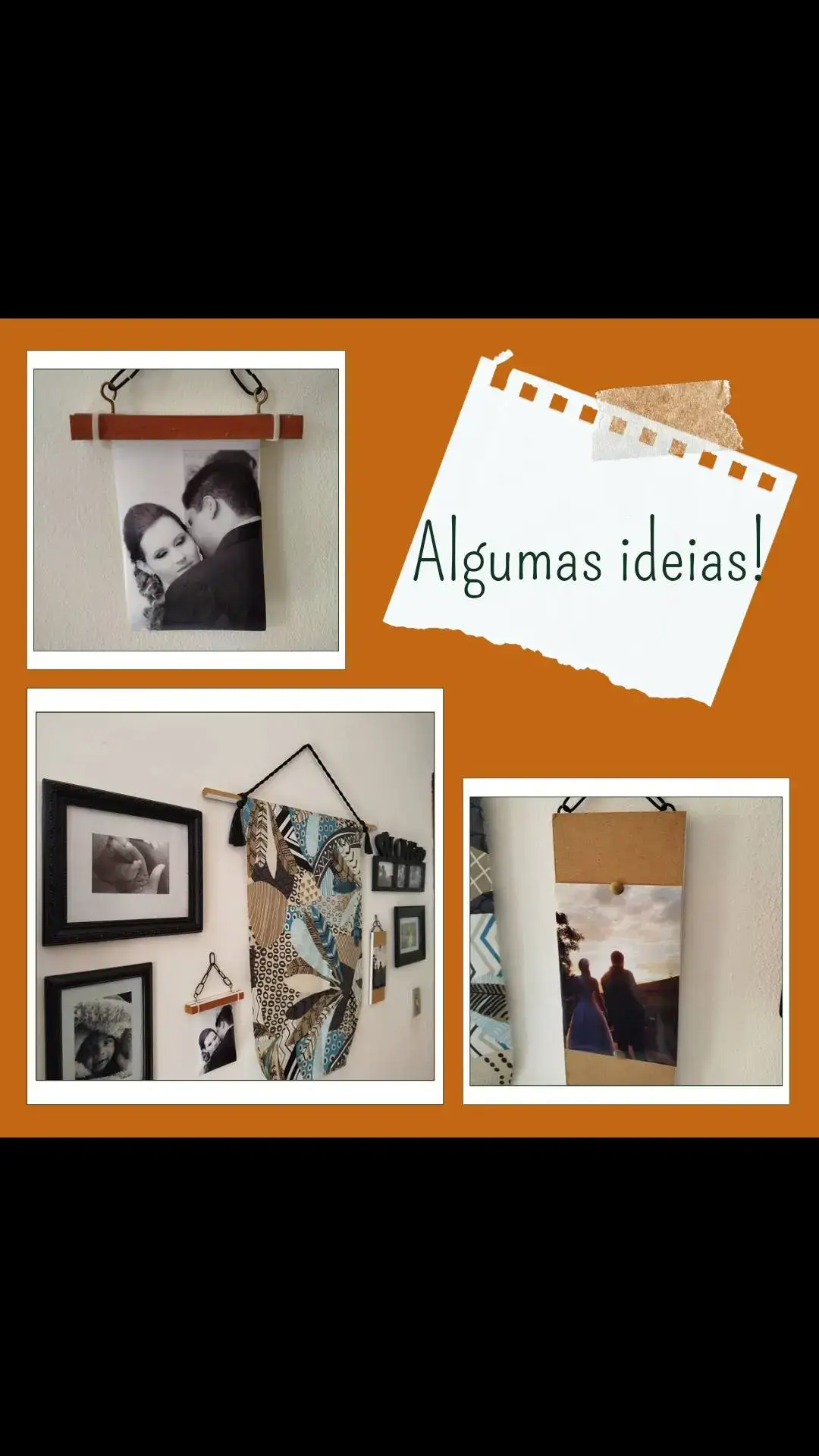 Porta fotos diferentes e simples, compõe uma linda parede decorativa com recordações! #facavocemesmo #decoracaodecasa #decoracaocriativa #decoracao #diy #diydecor 