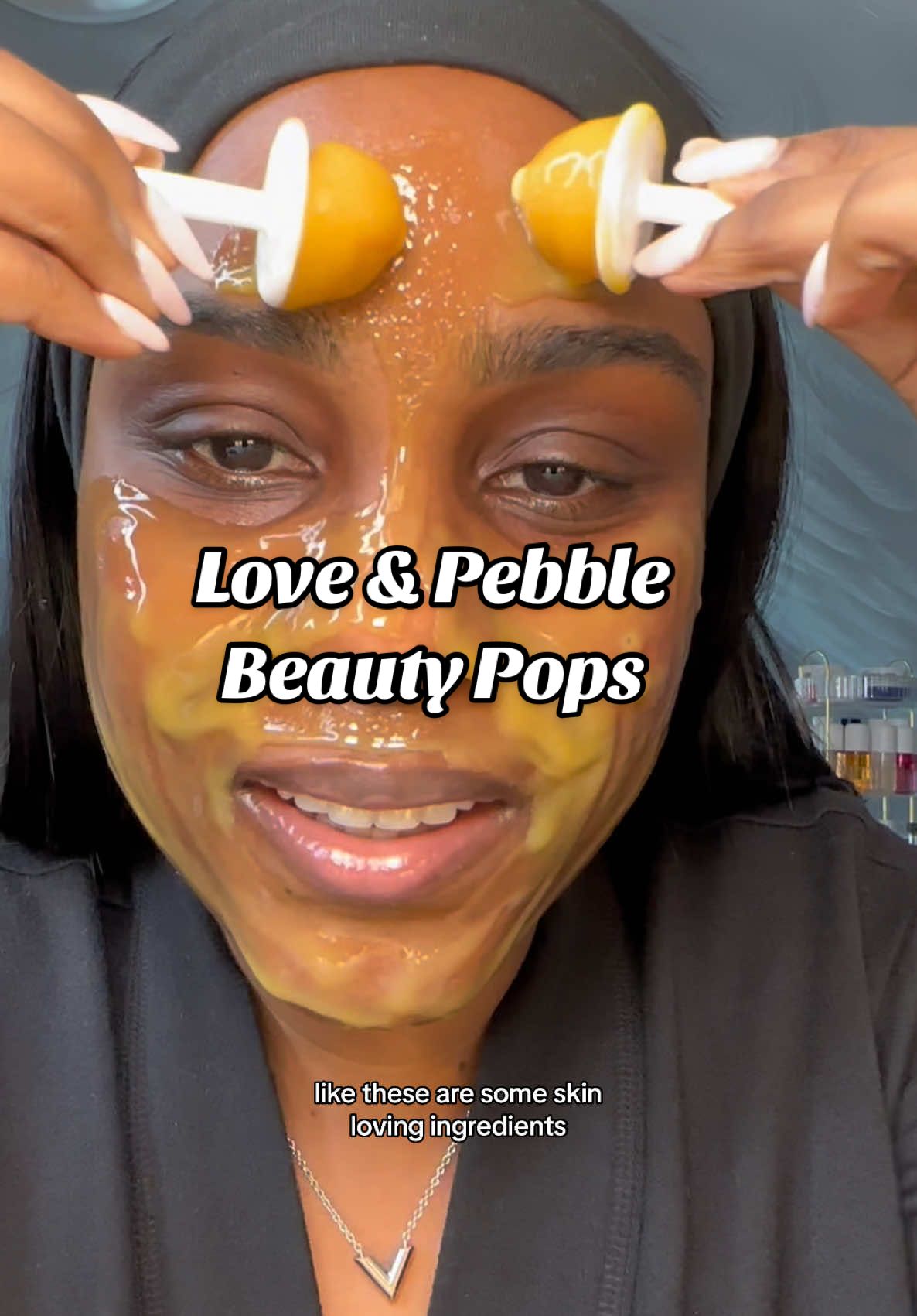 The @Loveandpebble beauty pops give the best glow & feel like the most amazing at home facial ✨✨ #turmericskincare #loveandpebble #skincare #loveandpebbleglowmask #beautypops #frozenfacial #glowenzymebeautypops #TikTokShop #BeautyTok 