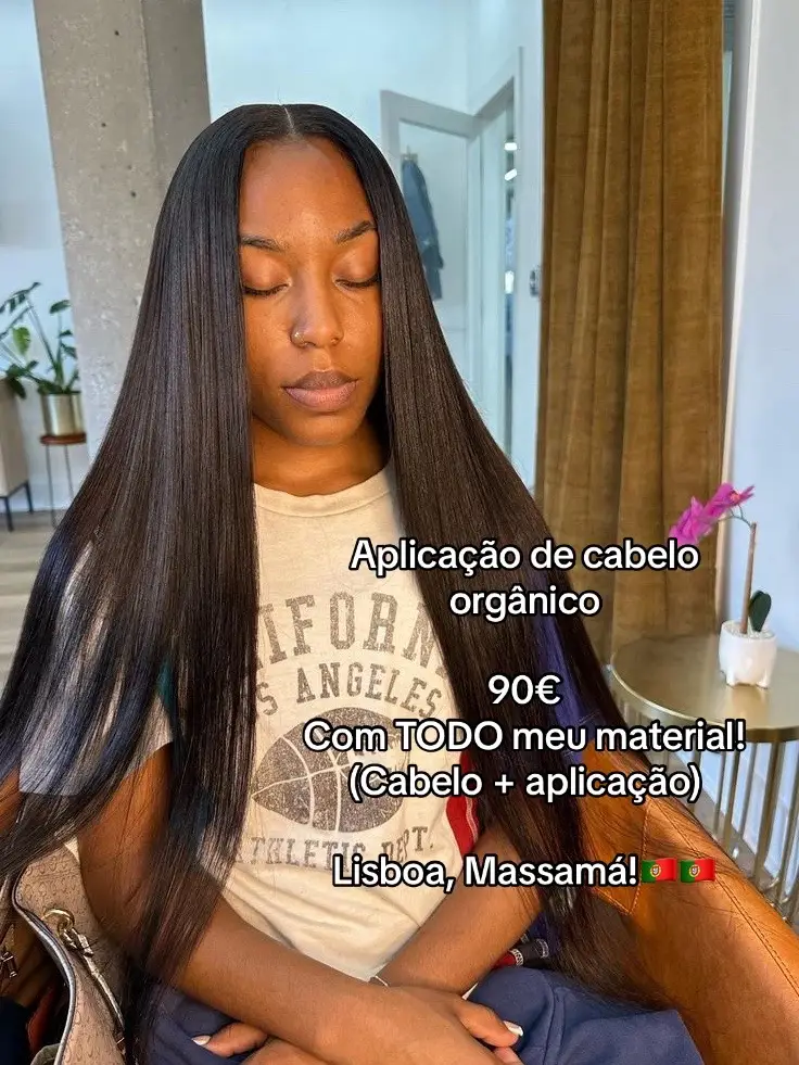 Aplicação de cabelo orgânico  90€ Com TODO meu material! (Cabelo + aplicação) Lisboa, Massamá!