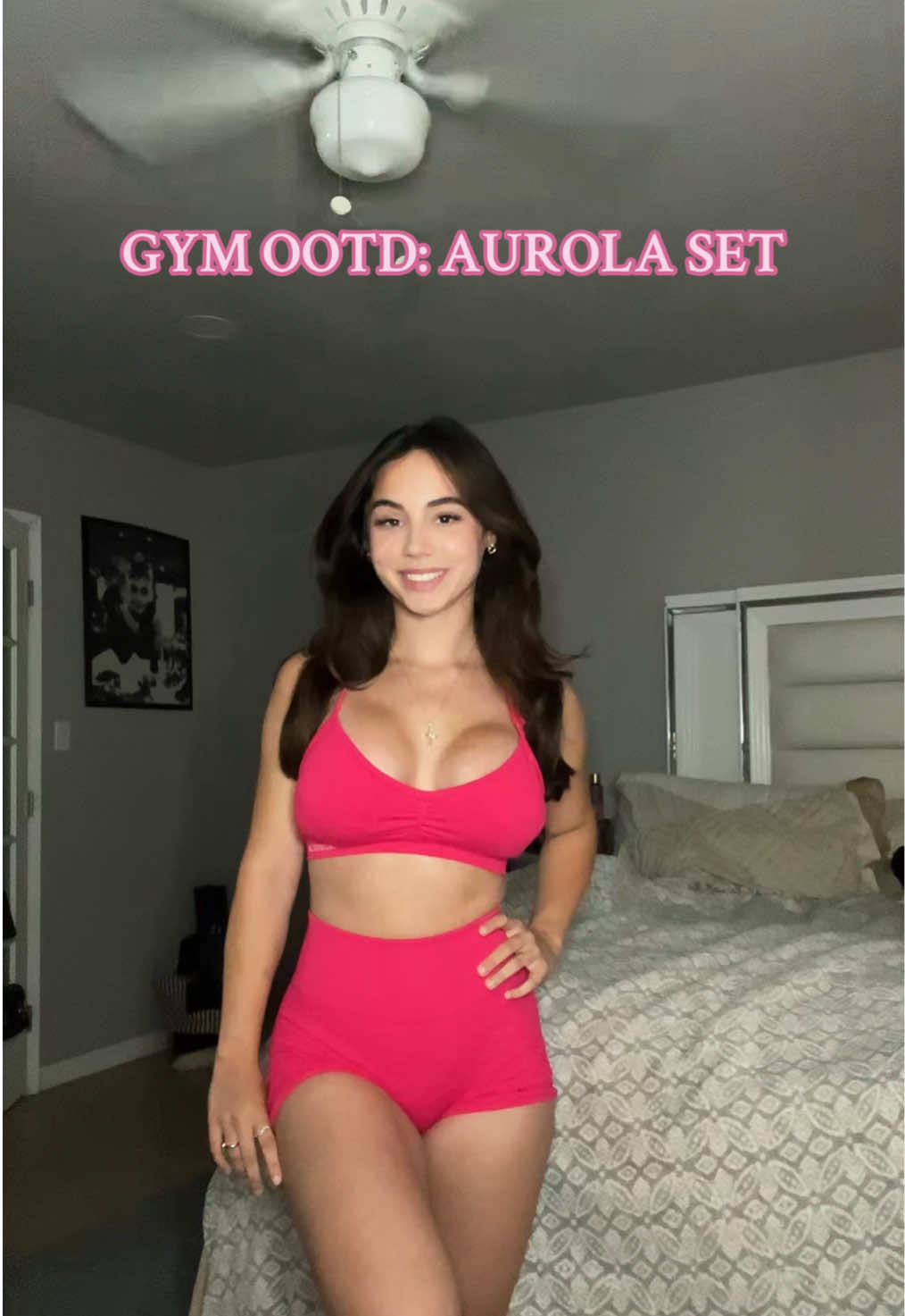 @AUROLA 🩷 gym ootd! I love this set! :) #gymoutfitideas 