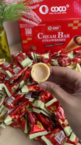 Cream Bar Strawberry Flavor 🍓 #creambar #strawberry #fyp #icecreamcone #conebites #creambarcone #cocofood #cocofoodph 