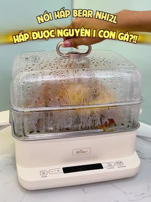 Hấp nguyên 1 con gà trong vòng vài phút, không tốn công chút nào với nồi hấp Bear