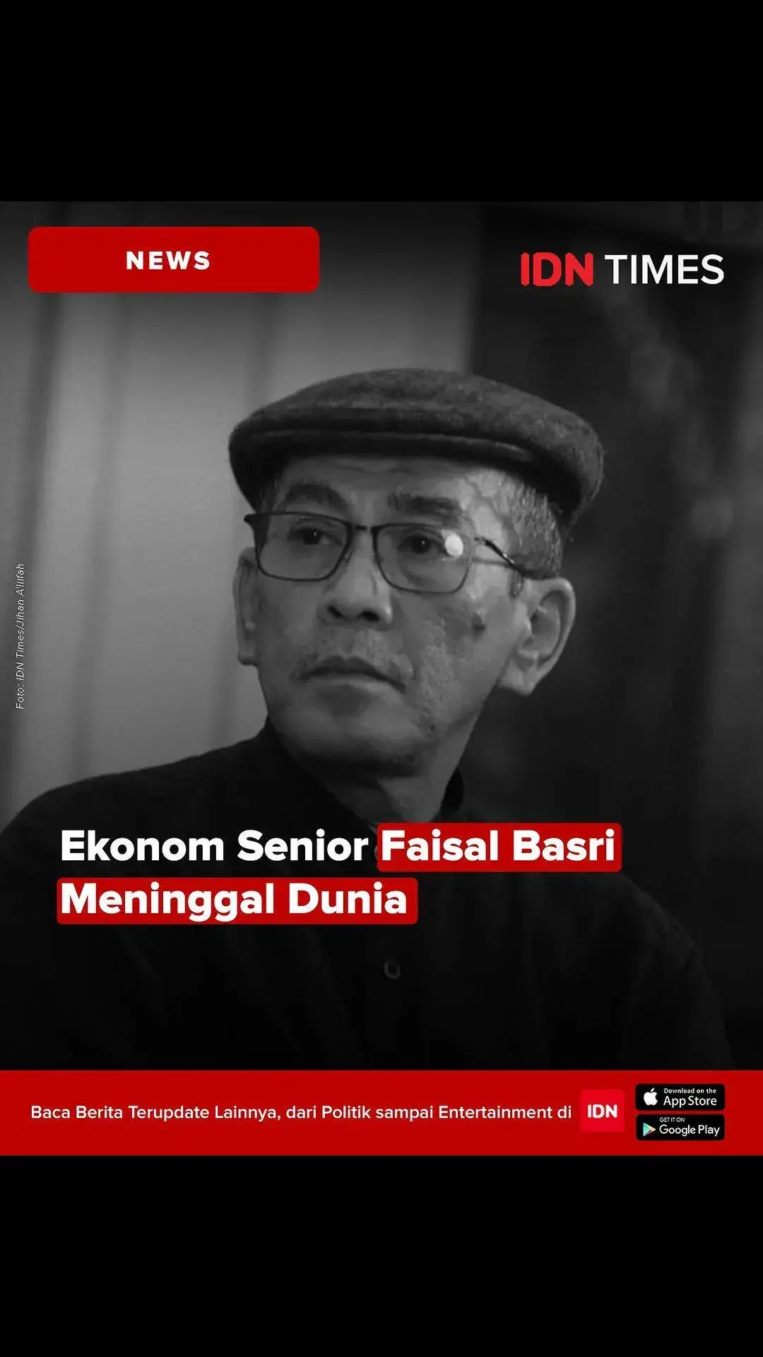 Ekonom senior Universitas Indonesia, Faisal Basri meninggal dunia pada Kamis (5/9) dini hari. Menurut kabar yang diperoleh IDN Times, Faisal wafat di Rumah Sakit Mayapada, Kuningan, Jakarta pada pukul 03.50 WIB. “Iya kabar meninggalnya Pak Faisal Basri meninggal benar adanya,” ucap Direktur Eksekutif Institute for Development of Economics and Finance (Indef), Tauhid Ahmad kepada IDN Times, Kamis pagi.cFaisal Basri meninggal dunia pada usia 65 tahun setelah mendapatkan perawatan di RS Mayapada. Menurut rencana, jenazah Faisal Basri akan dibawa ke rumah duka di Kompleks Gudang Peluru, Jakarta Selatan. Jenazah Faisal Basri akan disalatkan setelah asar di Masjid Az Zahra, Gudang Peluru, Jakarta Selatan. Turut berduka cita sedalam-dalamnya🙏🏼🥀 #idntimes #idntimesnews #tiktoknews #tiktokberita #faisalbasri 