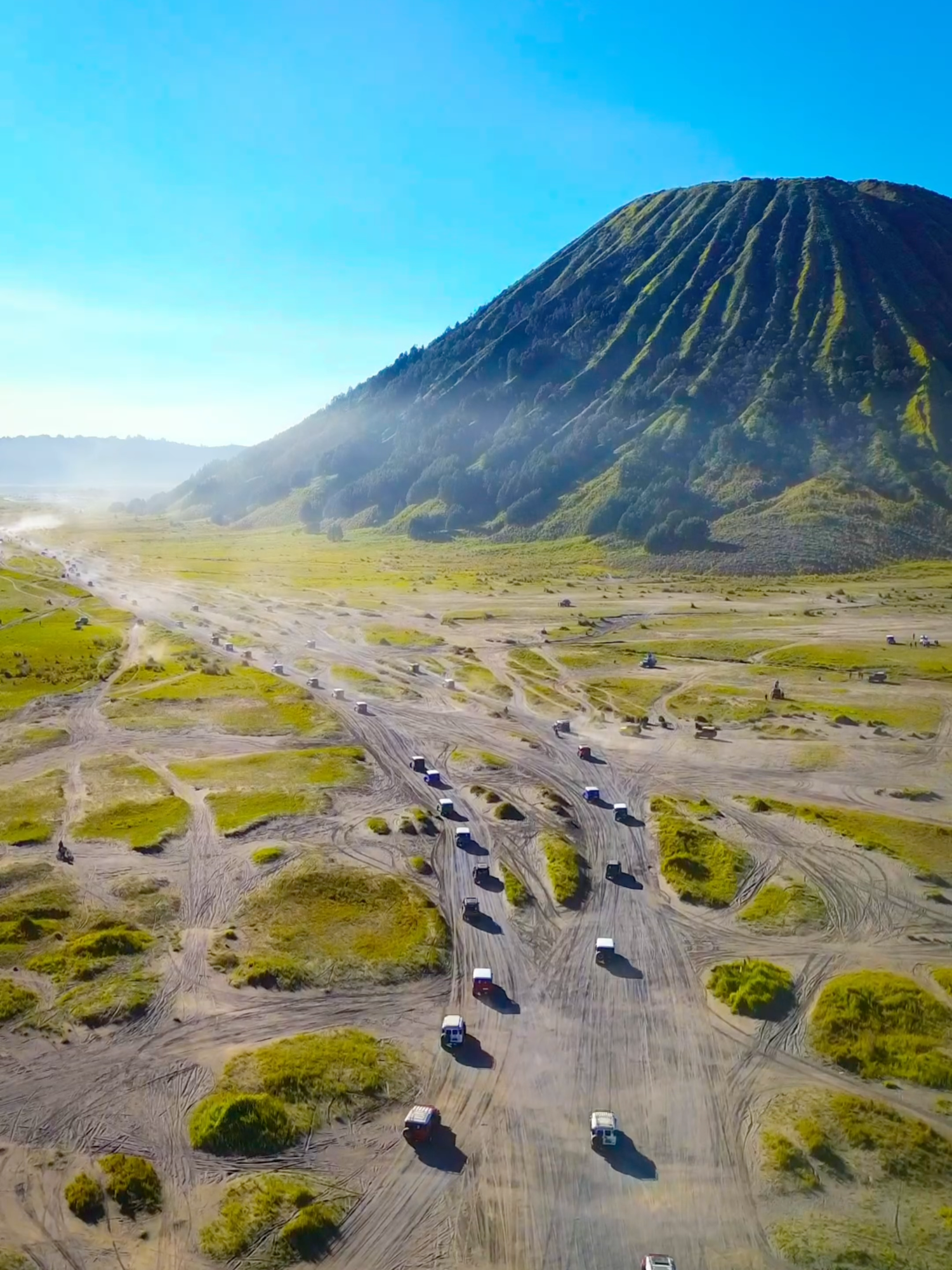Roaring through the rugged trails of Bromo, the journey begins where adventure meets cinematic beauty. 🚙🌋 #BromoByJeep #CinematicAdventure