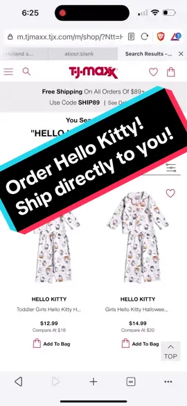 Yes!!!! You can also order directly from the TJ Maxx website as well! They actually have a even wider variety of merchandise including a nice selection of Halloween Hello Kitty😍 #sanrio #hellokitty #halloweenhellokitty #tjmaxxfinds 