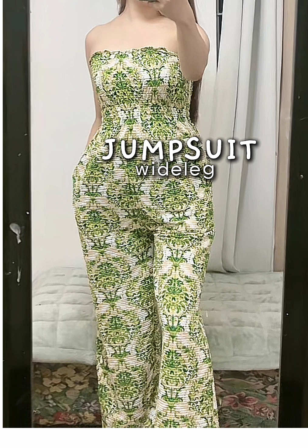 jumpsuit wideleg fabric crepe/cotton #jumpsuit #jumpstyle #OOTD #TikTokFashion #fyp 