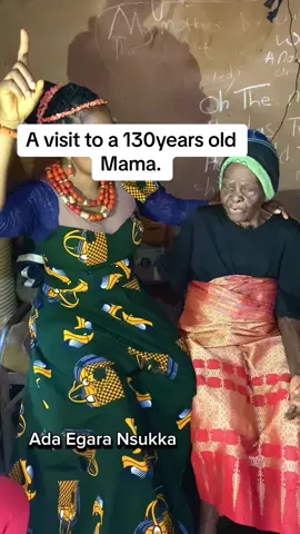 We paid a visit to a 130years old Oyibo Aji Onu from Umuopu Ada Enugu-Ezike. Wife of late Mr Ojobo Nwaenwe Ike Umueze Ekere of Umuogbo-Ulo, Enugu Ezike. She celebrated her 130th birthday on January 2nd 2024. Old age is a blessing 🙌🙌🙌🙌🥰🥰🥰🥰🥰 More videos loading……. #adaegaransukka #130years #mama #fypシ゚ 