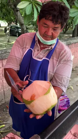 Refreshing just seeing it! Fresh coconut water. #fruit #fruits #asmr #fpy #fpyシ #streetfood 
