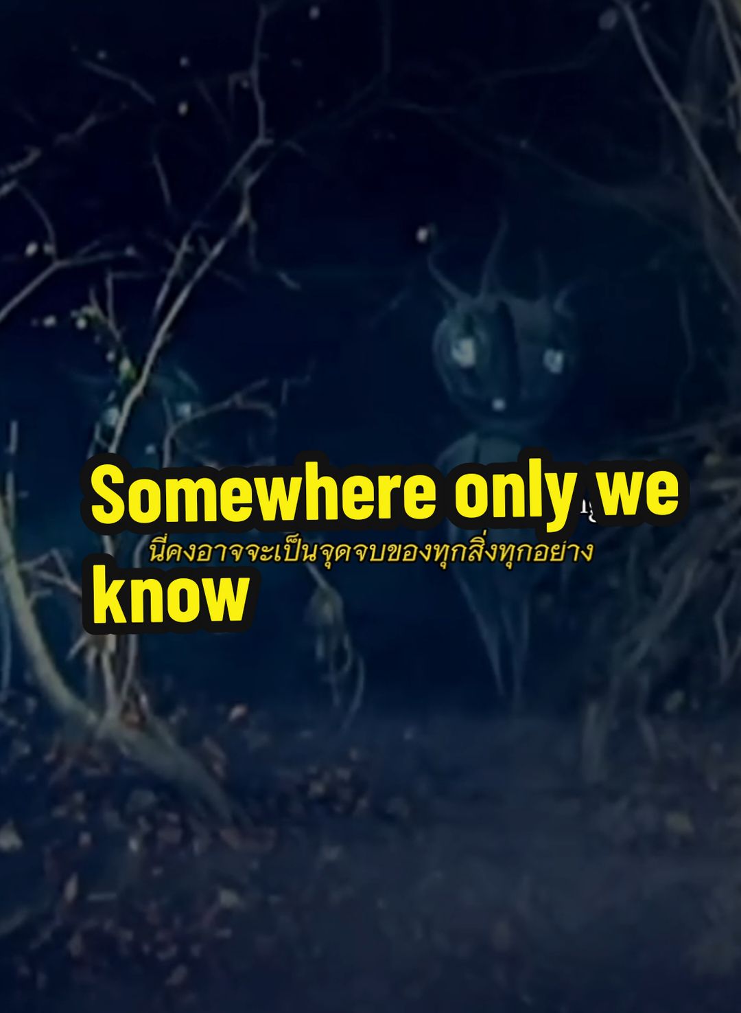 Keane - Somewhere only we know แปลไทย ความหมายเพลง คือ สื่อถึงความรู้สึกของความโดดเดี่ยวและการแสวงหาความปลอดภัยทางใจ ผู้ร้องกำลังถามถึงสิ่งที่เคยเรียบง่ายและสบายใจ ซึ่งในขณะที่เขาเริ่มแก่ลง เขาต้องการบางอย่างที่มั่นคงและสามารถพึ่งพาได้ คำว่า 