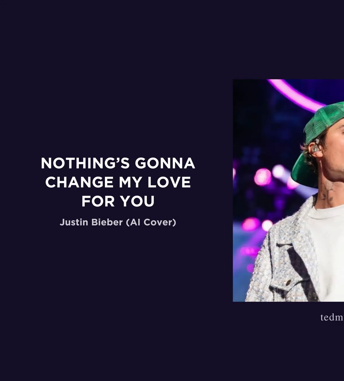 NOTHING'S GONNA CHANGE MY LOVE FOR YOU - Justin Bieber AI Cover #lyrics #aicover #justinbieber #tedmusicc #georgebenson 