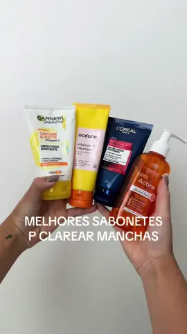 Qual a diferença entre eles?  -Espuma de limpeza Garnier: Além de clarear, remove oleosidade  -Vitamina c Cleanser Oceane: Além de clarear, esfolia suavemente a pele  -Gel de limpeza suavizante retinol: Além de clarear tem efeito antiidade e melhora a textura da pele  -Actine Darrow: Além de clarear, minimiza poros e diminui acne  Qual sua pele precisa nesse momento? Já salva pra não esquecer ✨🥹✅  #sabonetefacial #mancha #peleacneica  #skincare #foryoupage #foyor #viral 